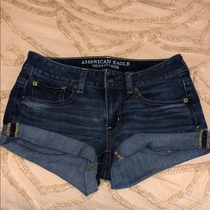 dark wash of american eagle  jean shorts